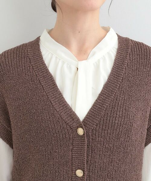 SHOO・LA・RUE / シューラルー ベスト | ざっくり感が大人かわいい 前あきニットベスト | 詳細16