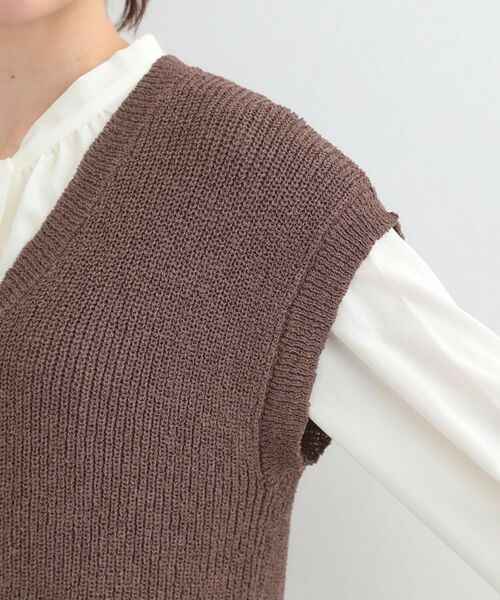 SHOO・LA・RUE / シューラルー ベスト | ざっくり感が大人かわいい 前あきニットベスト | 詳細17