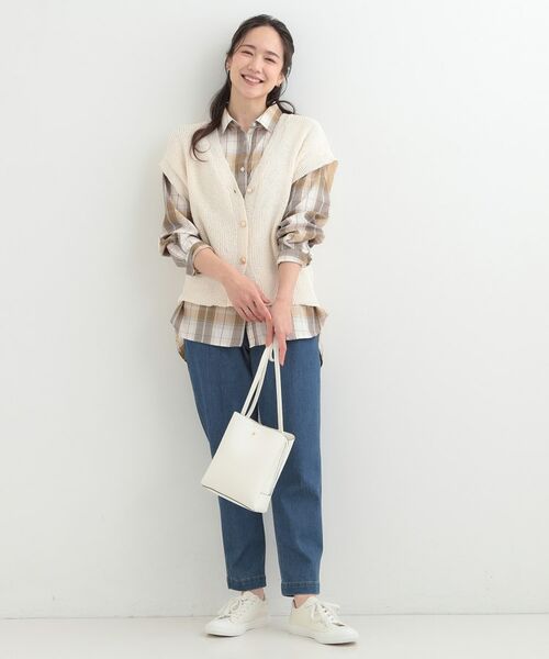 SHOO・LA・RUE / シューラルー ベスト | ざっくり感が大人かわいい 前あきニットベスト | 詳細3