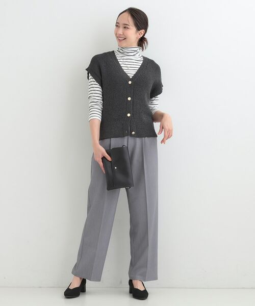 SHOO・LA・RUE / シューラルー ベスト | ざっくり感が大人かわいい 前あきニットベスト | 詳細7