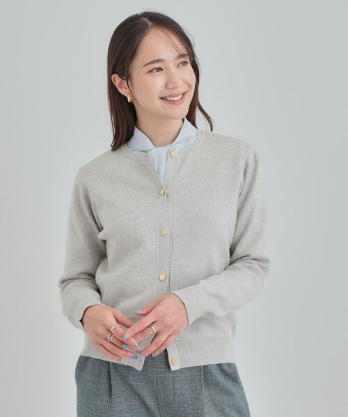 SHOO・LA・RUE / シューラルー カーディガン・ボレロ | 【洗える】すっきり見えでやわらかタッチなクルーネックカーディガン | 詳細1