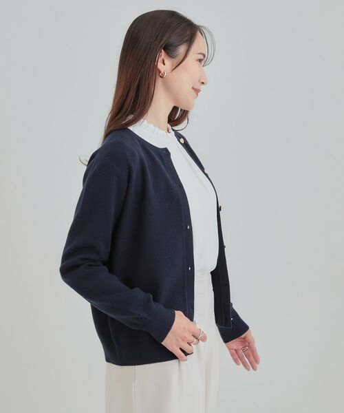 SHOO・LA・RUE / シューラルー カーディガン・ボレロ | 【洗える】すっきり見えでやわらかタッチなクルーネックカーディガン | 詳細6