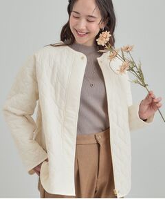 SHOO・LA・RUE / シューラルー ノーカラージャケット | キルトジャケット