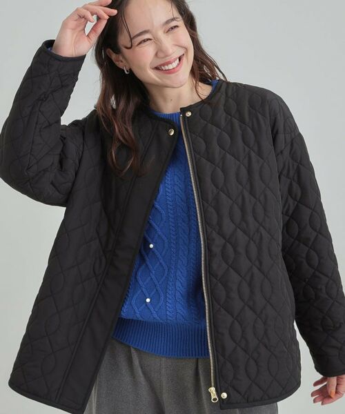 SHOO・LA・RUE / シューラルー ノーカラージャケット | キルトジャケット(ブラック(019))