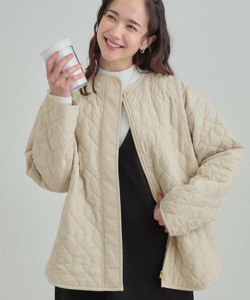 SHOO・LA・RUE / シューラルー ノーカラージャケット | キルトジャケット(ベージュ(052))