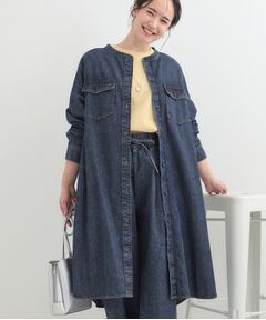 SHOO・LA・RUE / シューラルー ミニ丈・ひざ丈ワンピース | 【ライトオンスデニム】ロングシャツワンピース