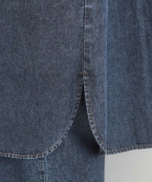SHOO・LA・RUE / シューラルー ミニ丈・ひざ丈ワンピース | 【ライトオンスデニム/S-LL】体型カバーにも ロングデニムシャツワンピース | 詳細19