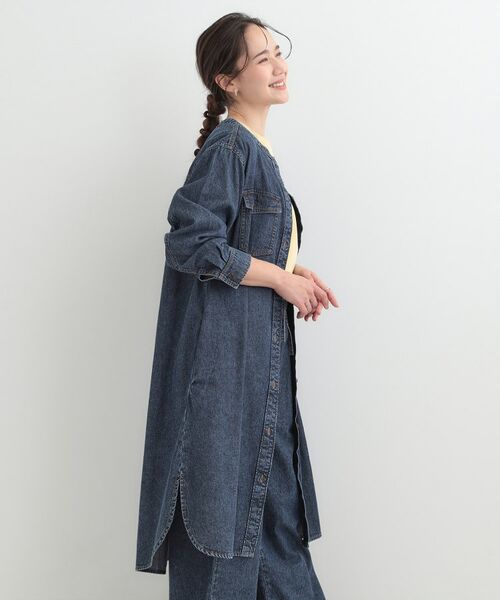 SHOO・LA・RUE / シューラルー ミニ丈・ひざ丈ワンピース | 【ライトオンスデニム】ロングシャツワンピース | 詳細9