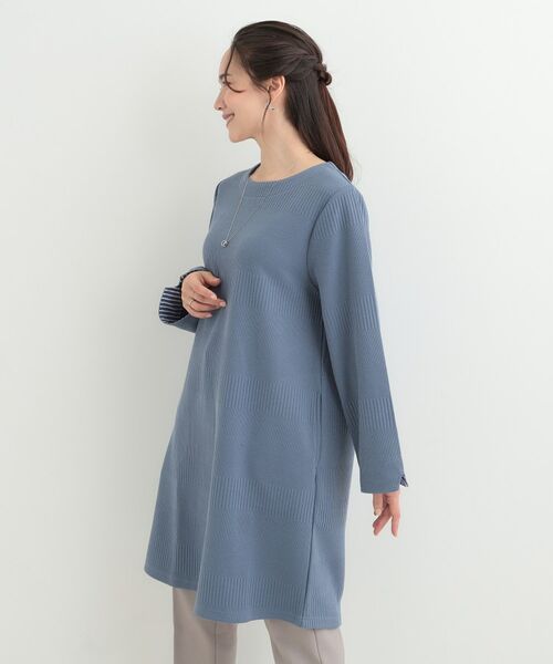 SHOO・LA・RUE / シューラルー チュニック | ラインジャカードAラインチュニックワンピース | 詳細10