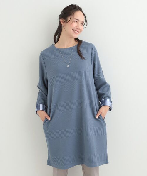 SHOO・LA・RUE / シューラルー チュニック | ラインジャカードAラインチュニックワンピース | 詳細9