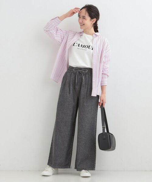 SHOO・LA・RUE / シューラルー デニムパンツ | 【ライトオンスデニム】着丈が選べる イージーワイドパンツ | 詳細11