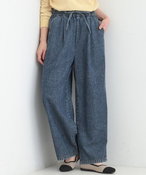 SHOO・LA・RUE / シューラルー デニムパンツ | 【ライトオンスデニム】着丈が選べる イージーワイドパンツ(ブルー(093))