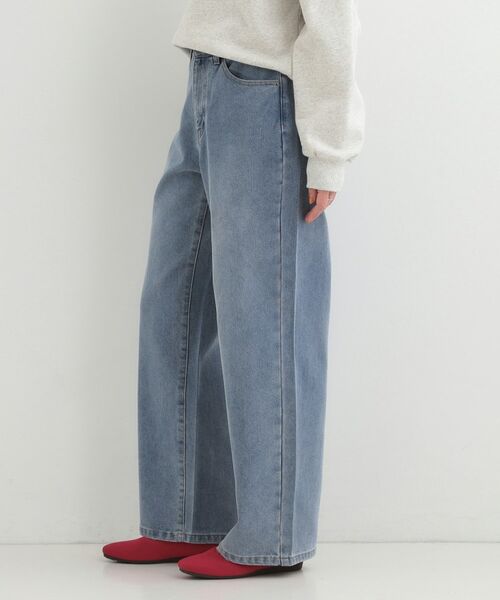 SHOO・LA・RUE / シューラルー デニムパンツ | 【SHOO WARM】あったか裏微起毛デニムワイドパンツ | 詳細6