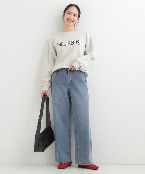 SHOO・LA・RUE / シューラルー デニムパンツ | 【SHOO WARM】あったか裏微起毛デニムワイドパンツ | 詳細7