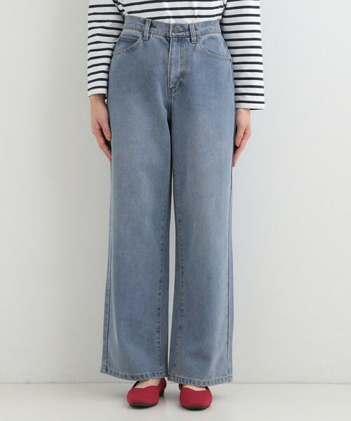 SHOO・LA・RUE / シューラルー デニムパンツ | 【SHOO WARM】あったか裏微起毛デニムワイドパンツ | 詳細9