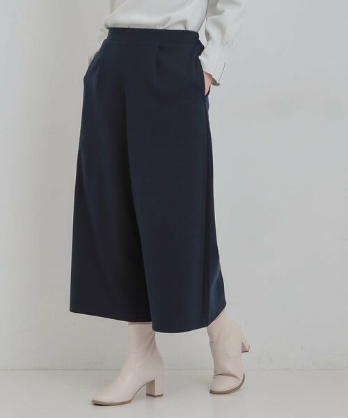 SHOO・LA・RUE / シューラルー ショート・ハーフ・半端丈パンツ | あったか裏起毛ポンチガウチョパンツ | 詳細2