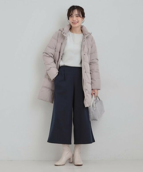 SHOO・LA・RUE / シューラルー ショート・ハーフ・半端丈パンツ | あったか裏起毛ポンチガウチョパンツ | 詳細3