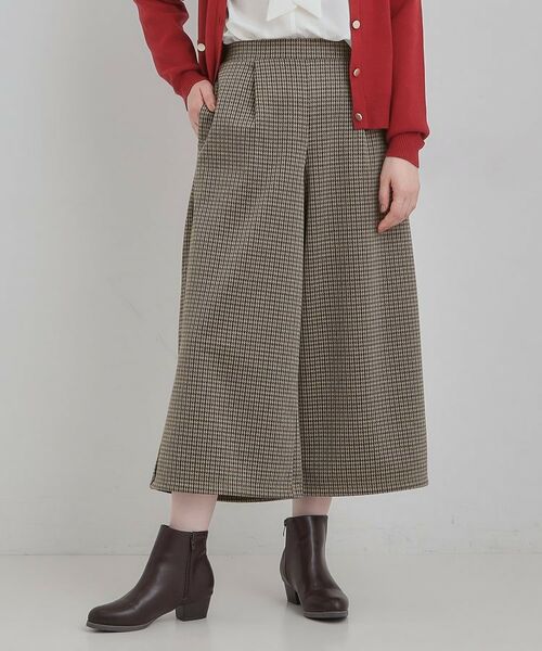 SHOO・LA・RUE / シューラルー ショート・ハーフ・半端丈パンツ | あったか裏起毛ポンチガウチョパンツ | 詳細5