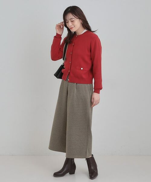 SHOO・LA・RUE / シューラルー ショート・ハーフ・半端丈パンツ | あったか裏起毛ポンチガウチョパンツ | 詳細7