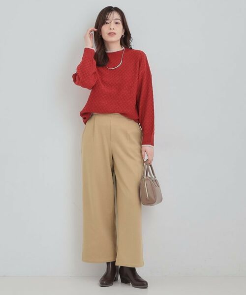 SHOO・LA・RUE / シューラルー パンツ | あったかカットツイルワイドパンツ | 詳細15