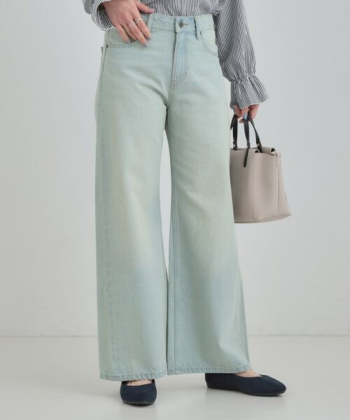 SHOO・LA・RUE / シューラルー デニムパンツ | 【SHOO・LA・RUE DENIM】バギーワイドパンツ【CIRCRIC】(サックスブルー(090))