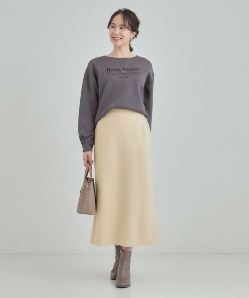 SHOO・LA・RUE / シューラルー ロング・マキシ丈スカート | 【洗える/セットアップ可/毛玉になりにくい】ニットナロースカート | 詳細12