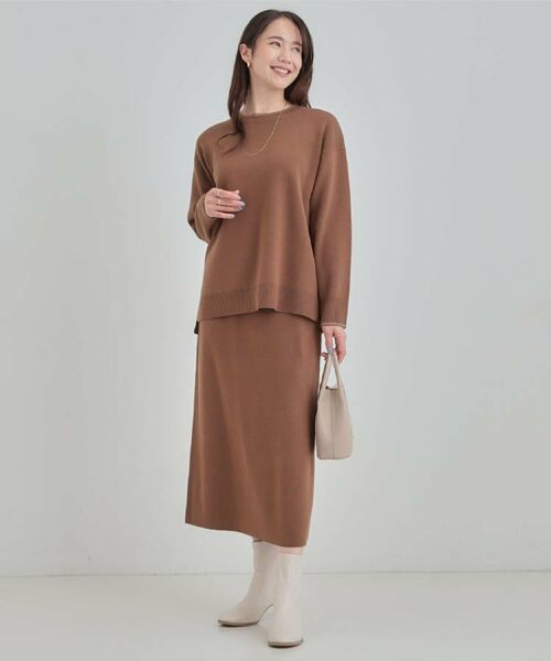 SHOO・LA・RUE / シューラルー ロング・マキシ丈スカート | 【洗える/セットアップ可/毛玉になりにくい】ニットナロースカート | 詳細7