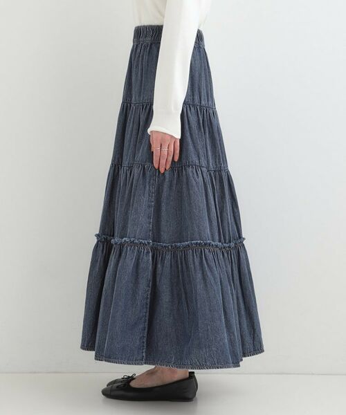 SHOO・LA・RUE / シューラルー デニムスカート | 【ライトオンスデニム】ティアードロングスカート | 詳細14