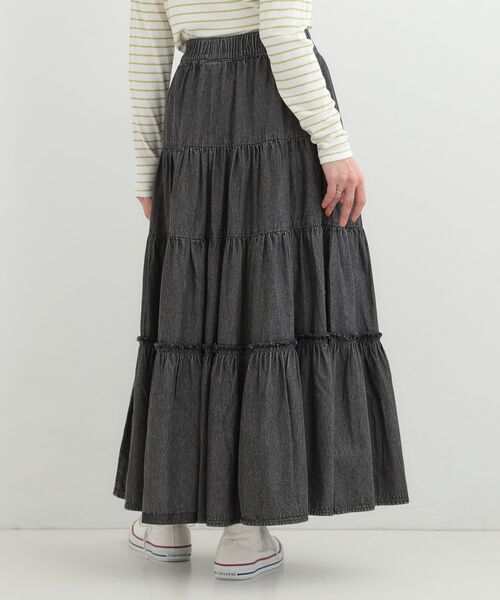 SHOO・LA・RUE / シューラルー デニムスカート | 【ライトオンスデニム】ティアードロングスカート | 詳細2