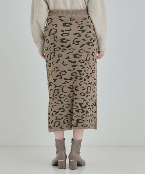 SHOO・LA・RUE / シューラルー ロング・マキシ丈スカート | ヒョウ柄ニットナロースカート | 詳細11