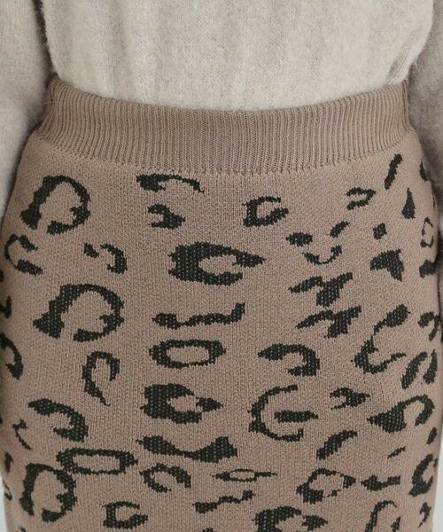 SHOO・LA・RUE / シューラルー ロング・マキシ丈スカート | ヒョウ柄ニットナロースカート | 詳細12