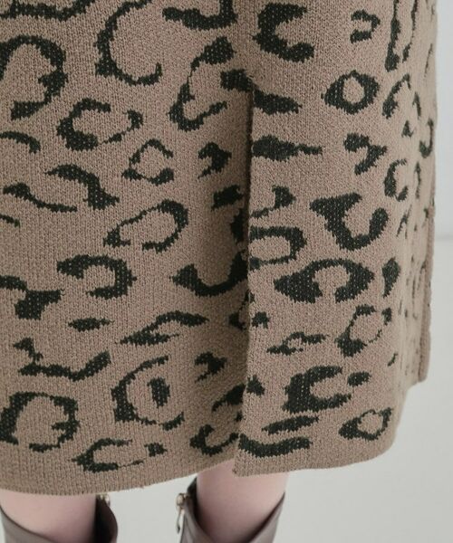 SHOO・LA・RUE / シューラルー ロング・マキシ丈スカート | ヒョウ柄ニットナロースカート | 詳細14