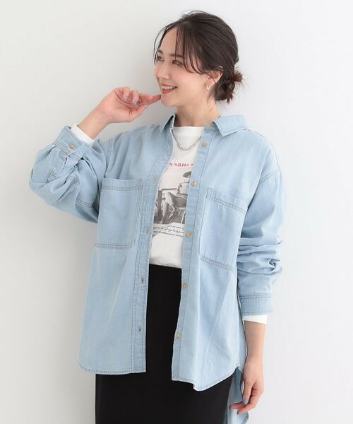 SHOO・LA・RUE / シューラルー シャツ・ブラウス | 【ライトオンスデニム】BIGポケットシャツ【CIRCRIC】 | 詳細5