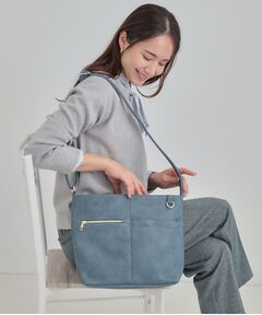 SHOO・LA・RUE / シューラルー ショルダーバッグ | 【8ポケット】フロント切り替えショルダーバッグ