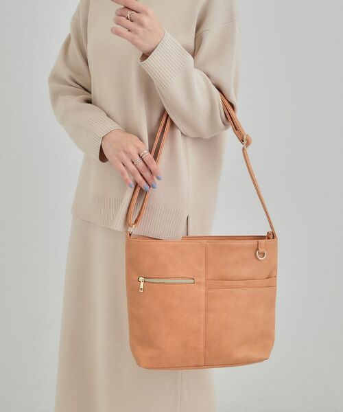 SHOO・LA・RUE / シューラルー ショルダーバッグ | 【8ポケット】フロント切り替えショルダーバッグ | 詳細5