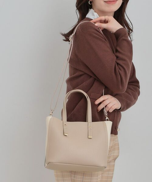 SHOO・LA・RUE / シューラルー トートバッグ | 【軽量】ハンドル金具配色トートバッグ | 詳細9