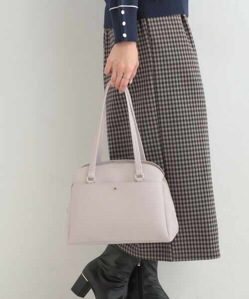 SHOO・LA・RUE / シューラルー トートバッグ | 【軽量】ロングハンドルラウンドトートバッグ（グレー(012)）