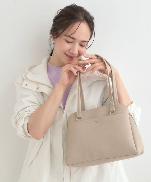 SHOO・LA・RUE / シューラルー トートバッグ | 【軽量】ロングハンドルラウンドトートバッグ（ベージュ(052)）
