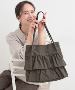 SHOO・LA・RUE / シューラルー トートバッグ | 【撥水】つまみハンドルフリルトートバッグ