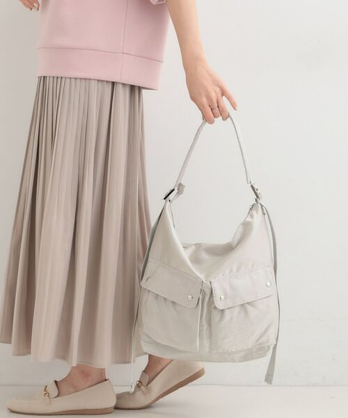 SHOO・LA・RUE / シューラルー ショルダーバッグ | ダブルポケットワンショルダーバッグ（シルバー(006)）