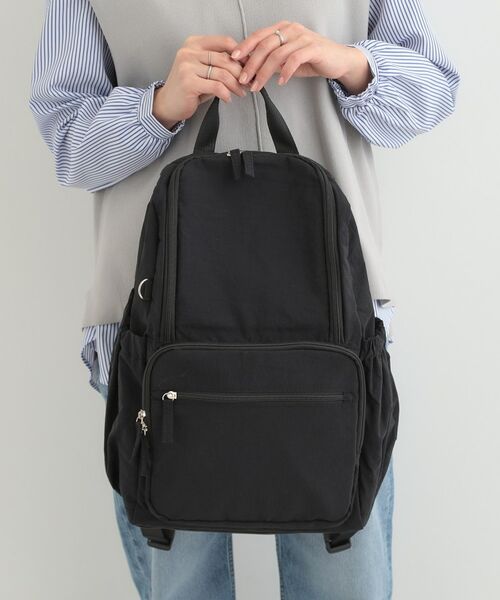 SHOO・LA・RUE / シューラルー リュック・バックパック | 【撥水】ワンタッチショルダー自立リュック（ブラック(019)）