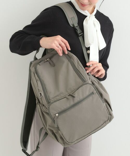 SHOO・LA・RUE / シューラルー リュック・バックパック | 【撥水】ワンタッチショルダー自立リュック（グレージュ(050)）