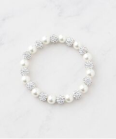 SHOO・LA・RUE / シューラルー ブレスレット・バングル | パヴェボールフェイクパールゴムブレス