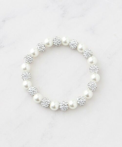 SHOO・LA・RUE / シューラルー ブレスレット・バングル | パヴェボールフェイクパールゴムブレス | 詳細1