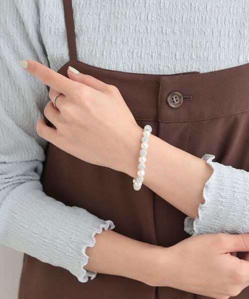 SHOO・LA・RUE / シューラルー ブレスレット・バングル | パヴェボールフェイクパールゴムブレス | 詳細4
