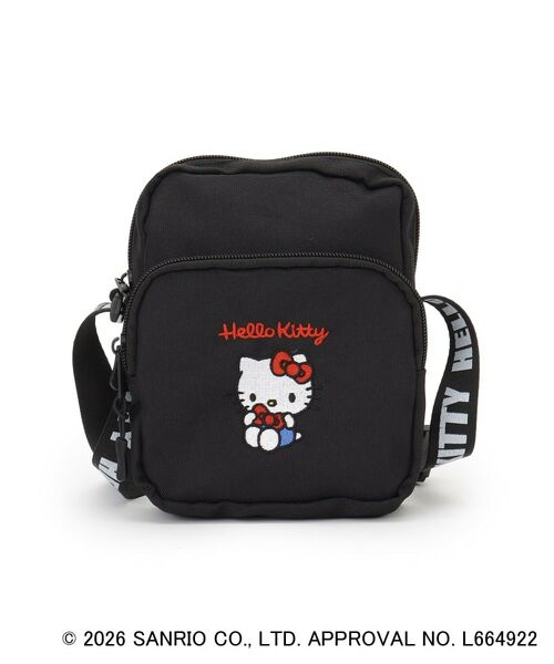 SHOO・LA・RUE / シューラルー ショルダーバッグ | 【サンリオキャラクターズ】ハローキティ＆クロミ刺繍ショルダーバッグ（ブラック(019)）