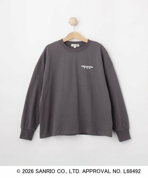 SHOO・LA・RUE / シューラルー カットソー | 【サンリオキャラクターズ】オールスターバックプリントロンT(チャコールグレー(013))