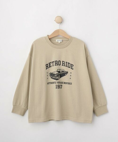 SHOO・LA・RUE / シューラルー カットソー | 【100-150cm】プリントアソートベーシックロンT（ベージュ(052)）