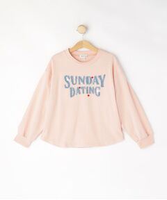 SHOO・LA・RUE / シューラルー カットソー | 【100-150cm】デニムロゴデザインロンT