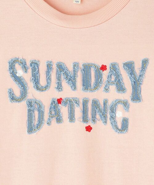 SHOO・LA・RUE / シューラルー カットソー | 【100-150cm】デニムロゴデザインロンT | 詳細7